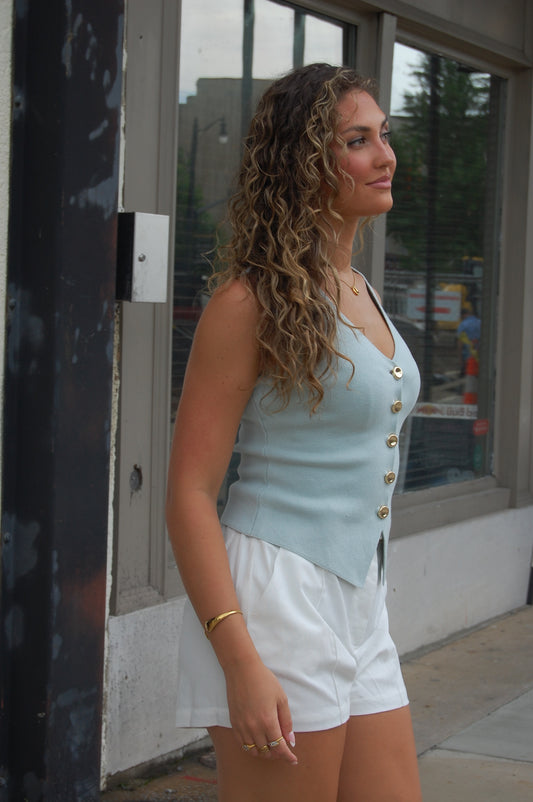 V-Neck Knit Vest