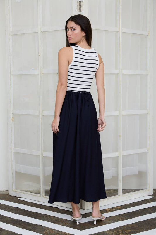 Mixed Media Midi Dress