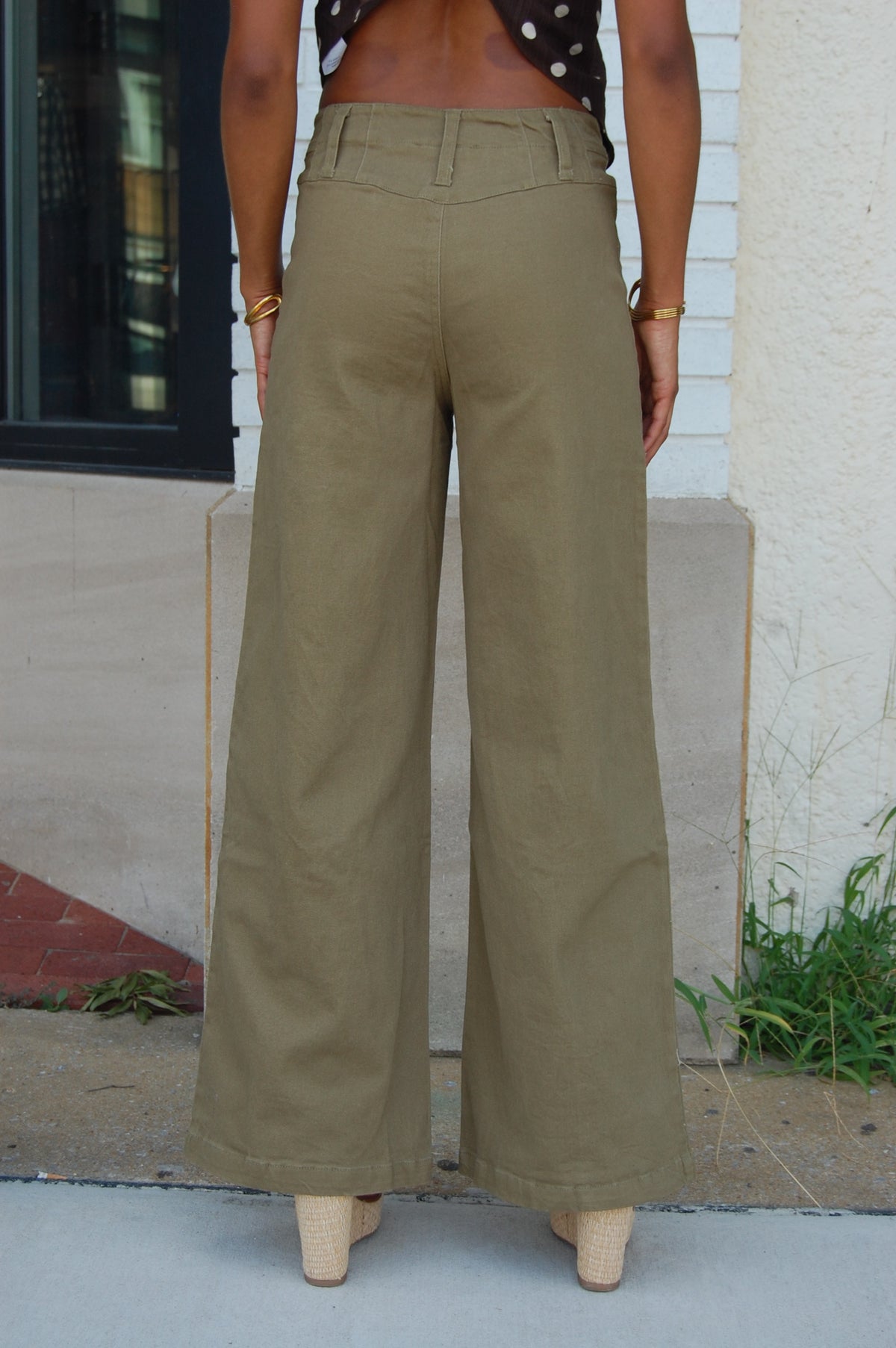High Waist Wide Leg Trousers