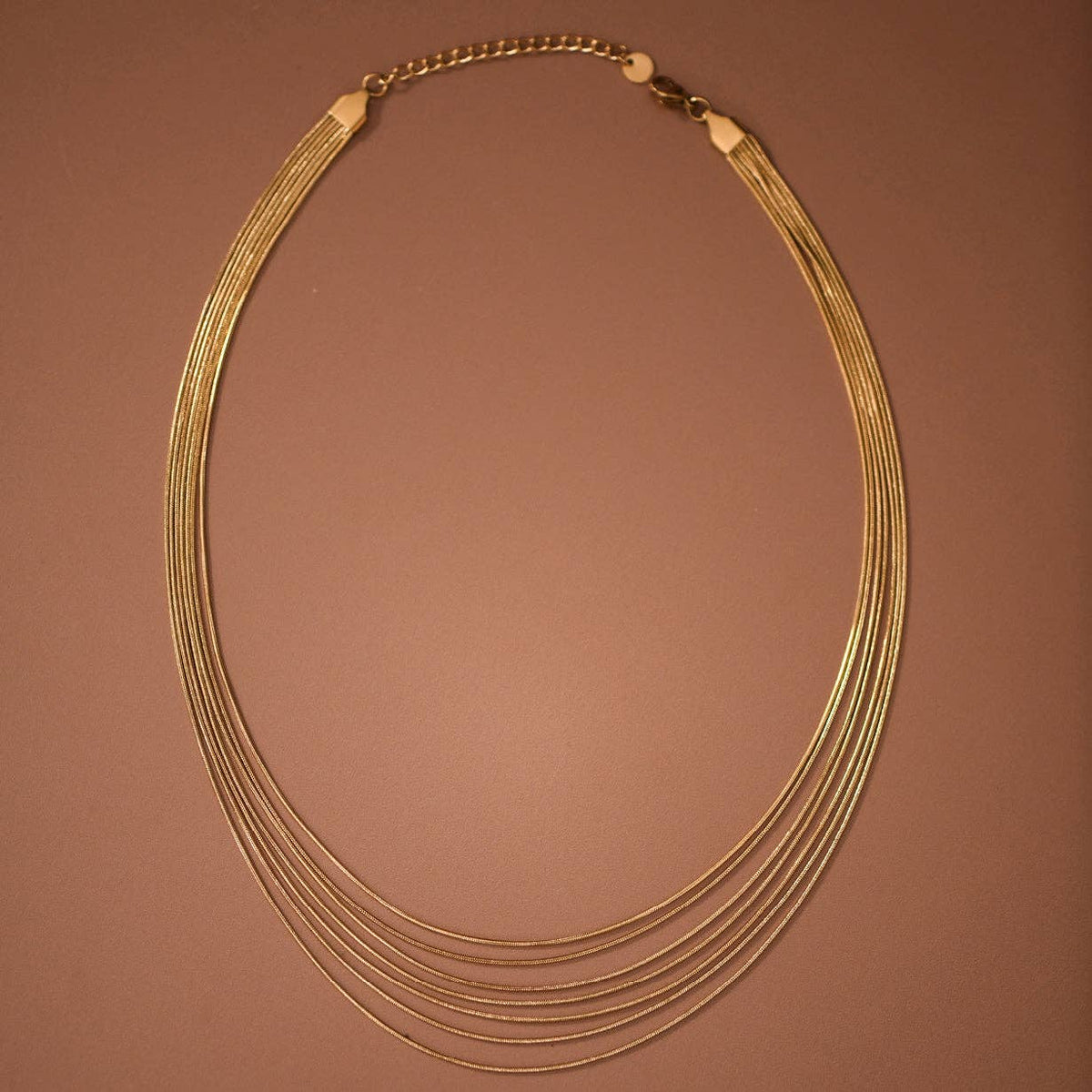 Non Tarnish Multi Strand Necklace
