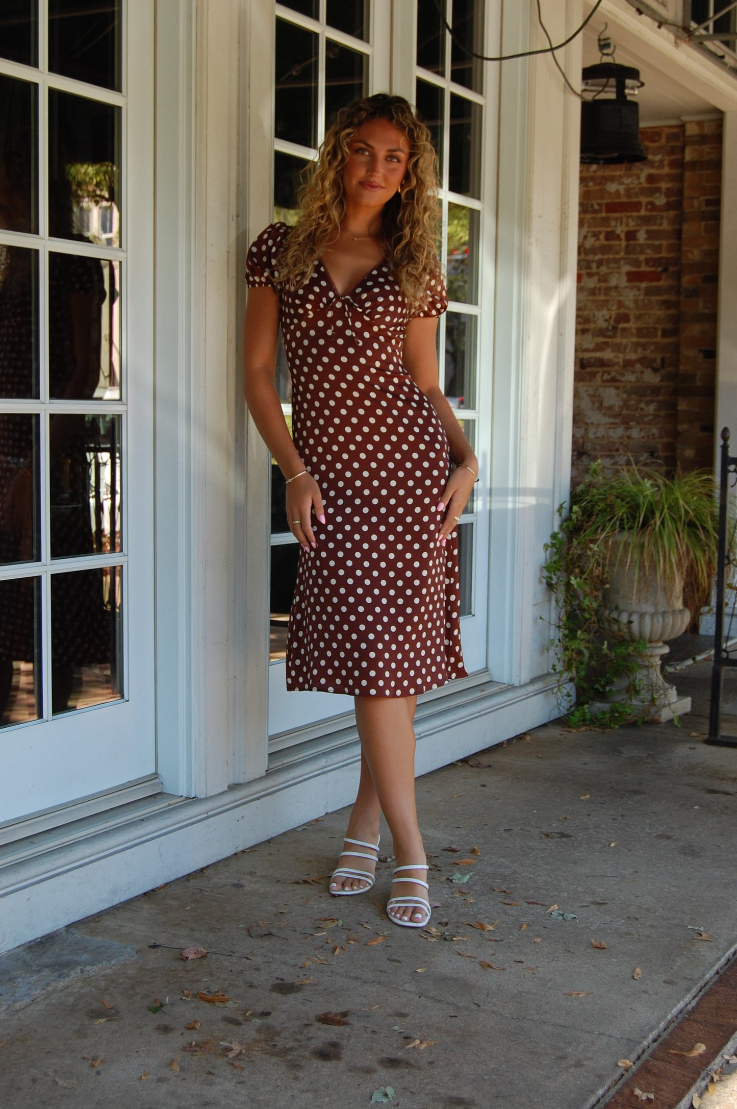 Polka Dot Midi Dress