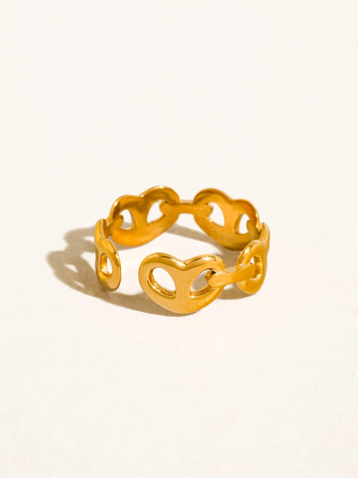 Adair 18K Gold Non-Tarnish Chain Link Ring