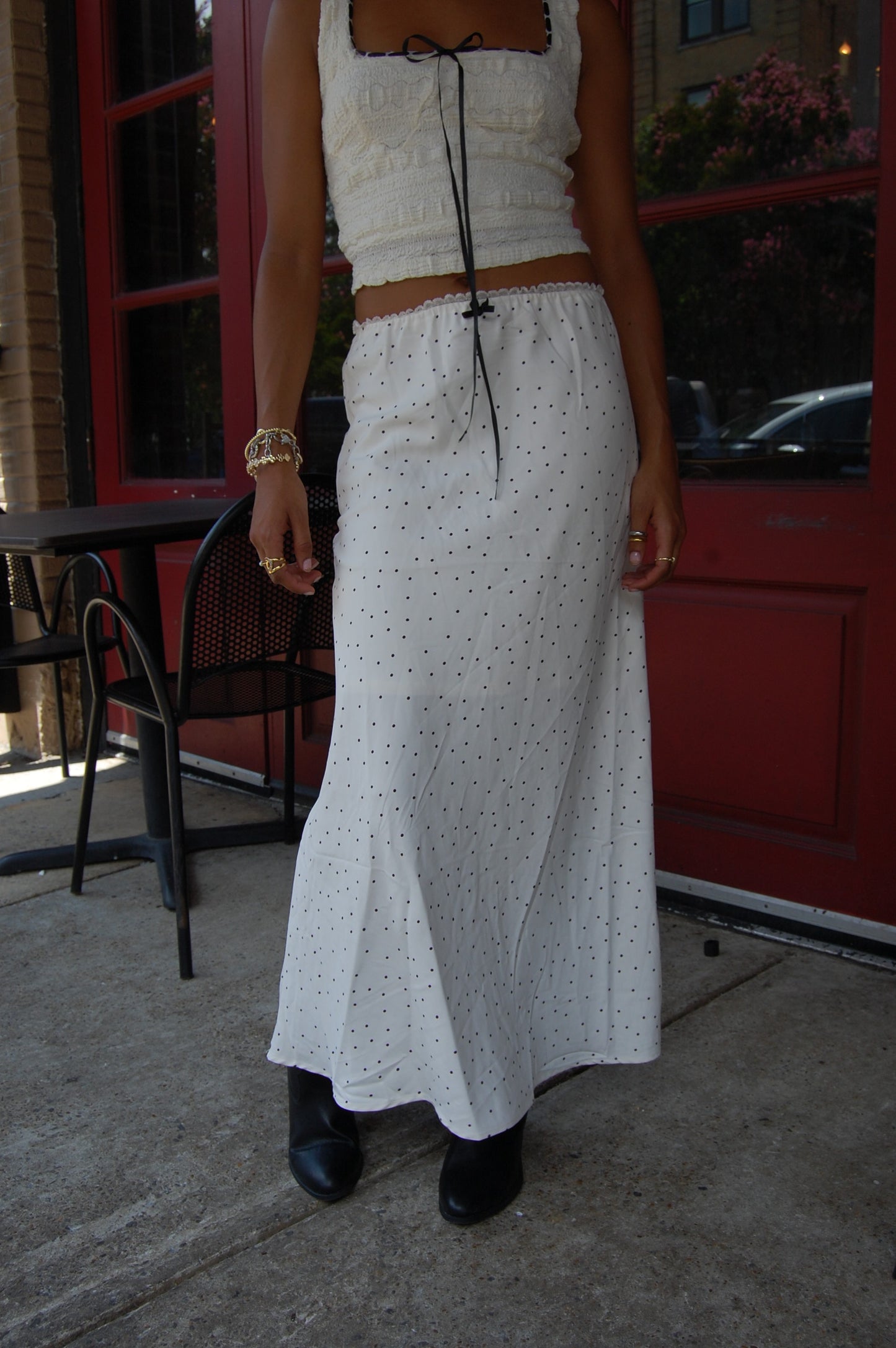 Polka Dot Midi Skirt (set)