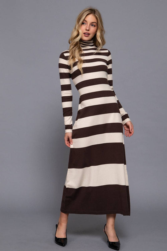 Long Sleeve Stripe Maxi Dress