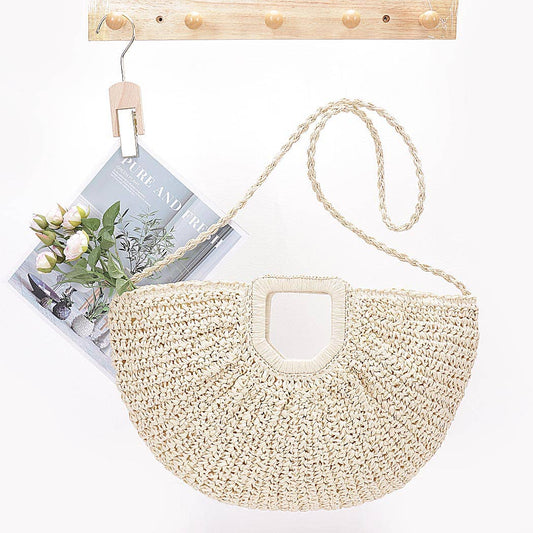 Faux Straw Handmade Handle Bag