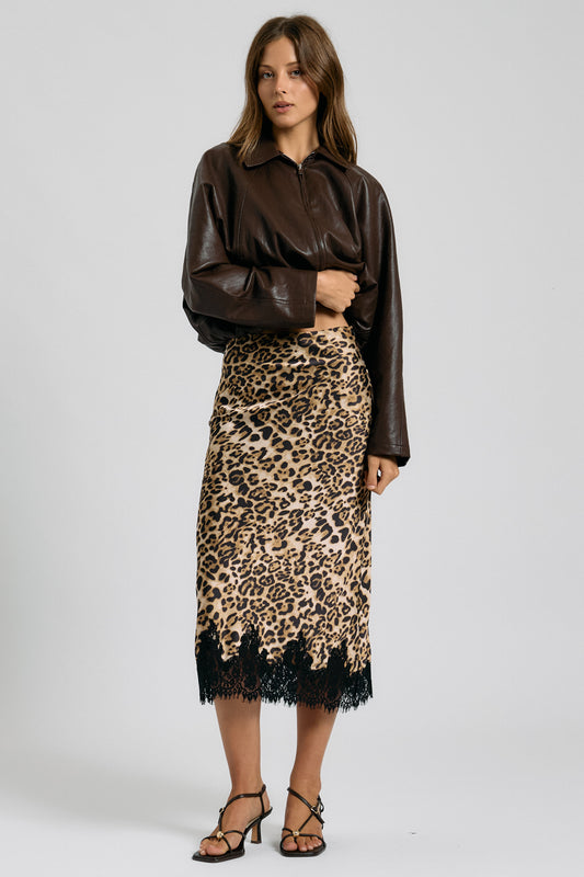 Leopard Midi Skirt