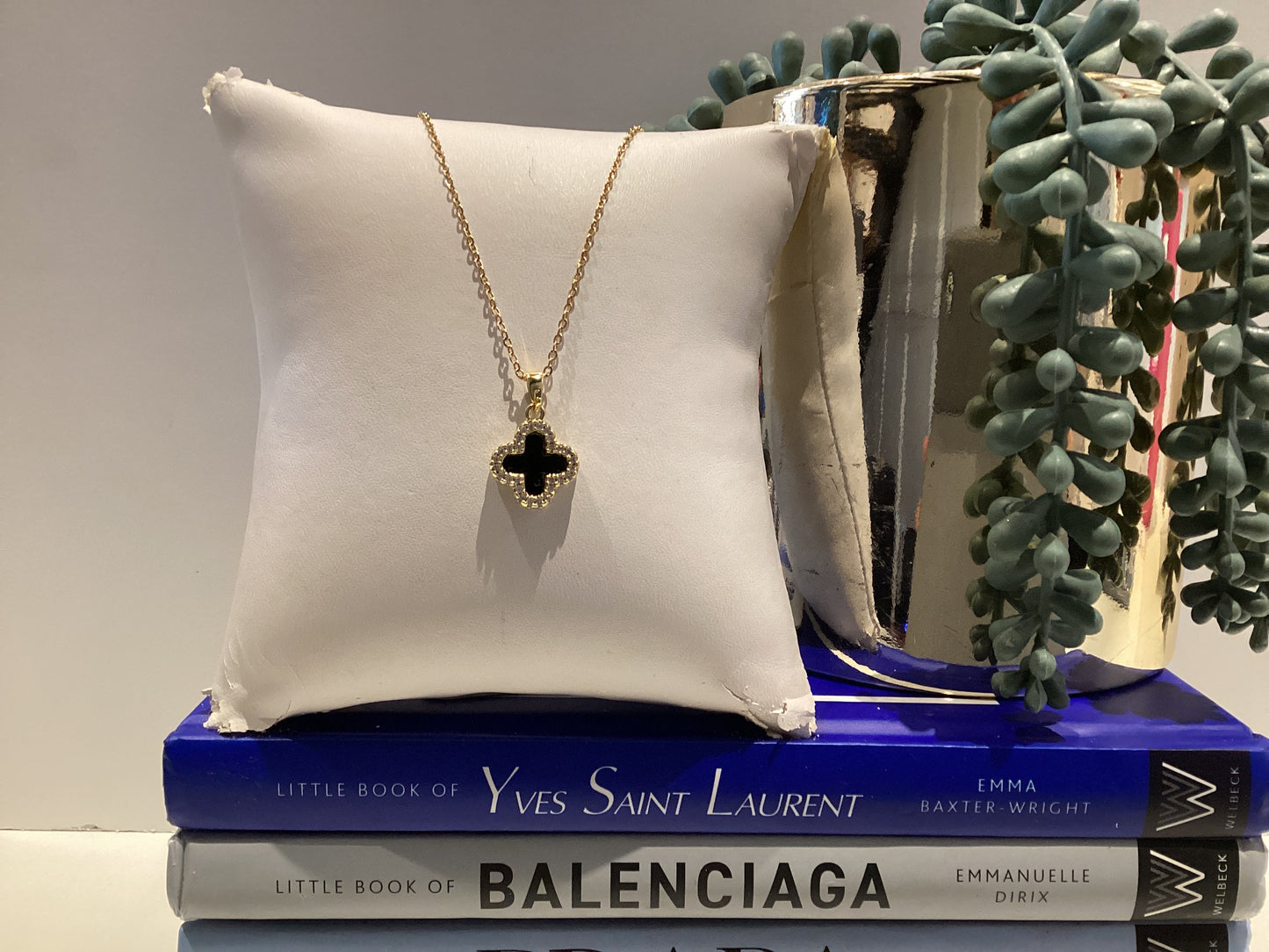 Multi-Wear CZ Clover Necklace