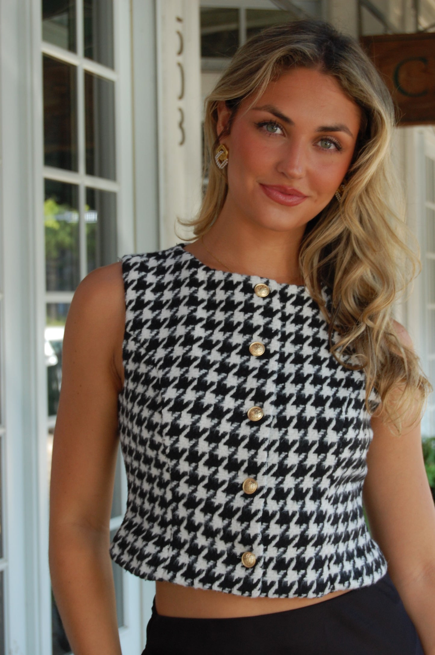 Houndstooth Vest