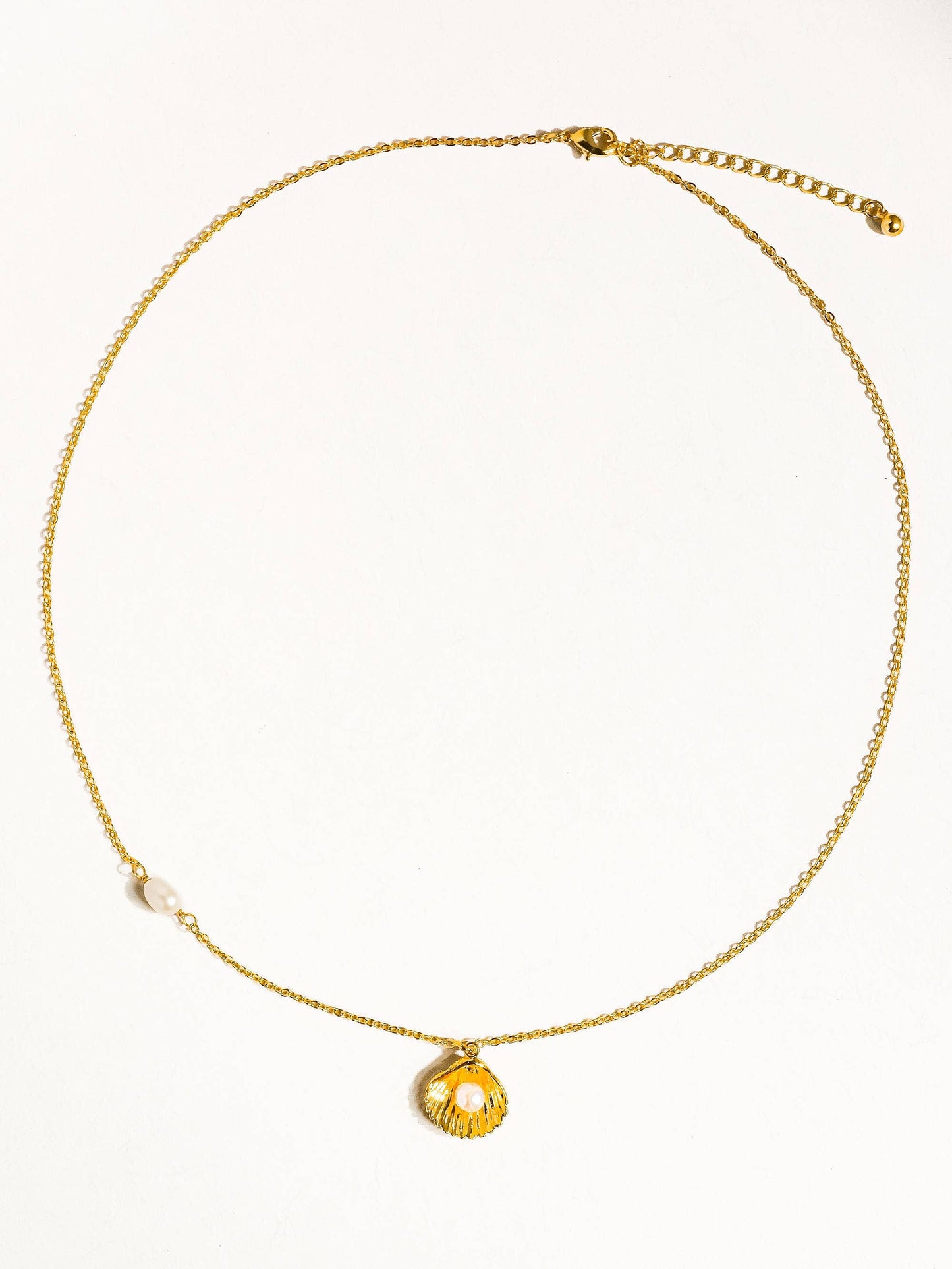 Gold Pearl Shell Necklace