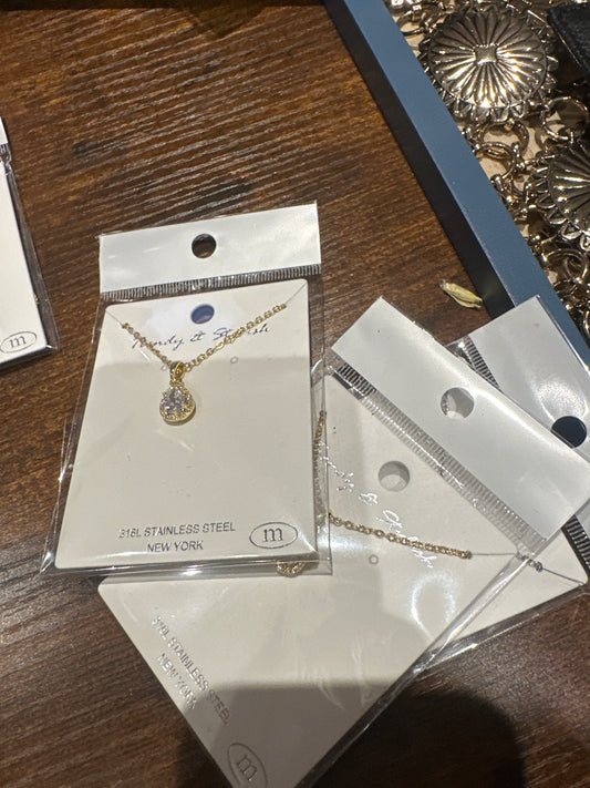 Diamond Teardrop Necklace