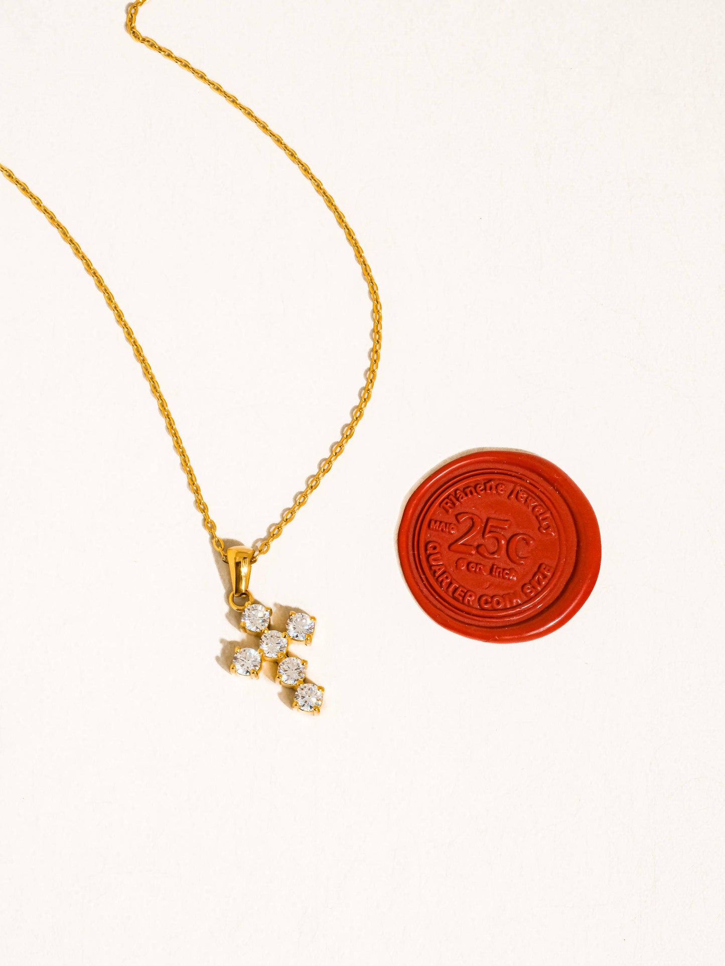 Raimon 18K Gold Non-Tarnish Cross Necklace