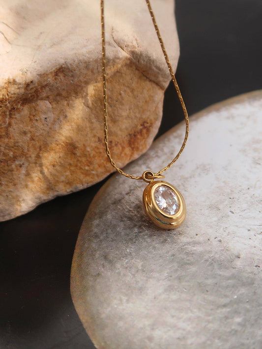 Cornelia Non-Tarnish Gemstone Necklace