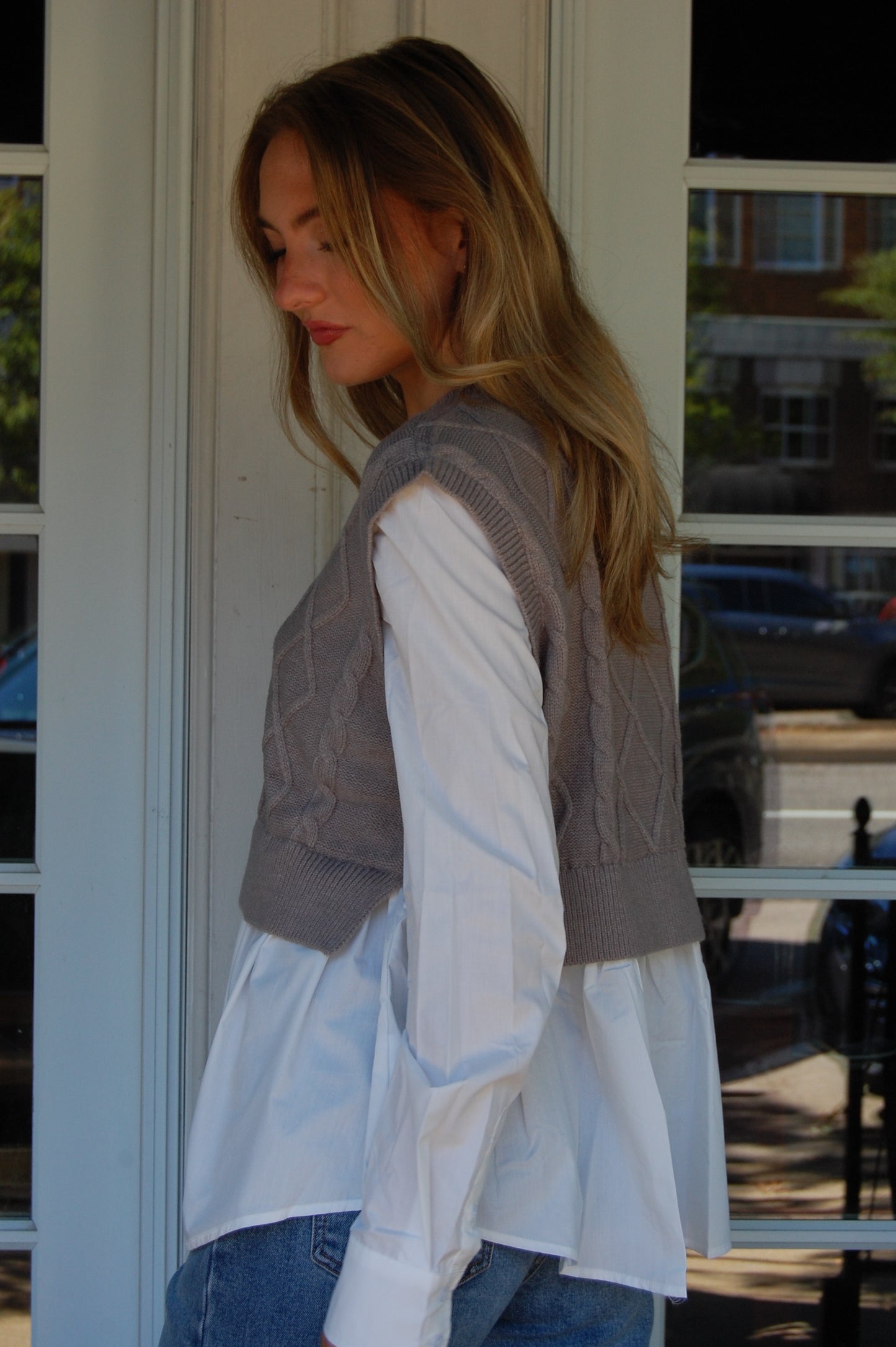 Layered Vest Blouse