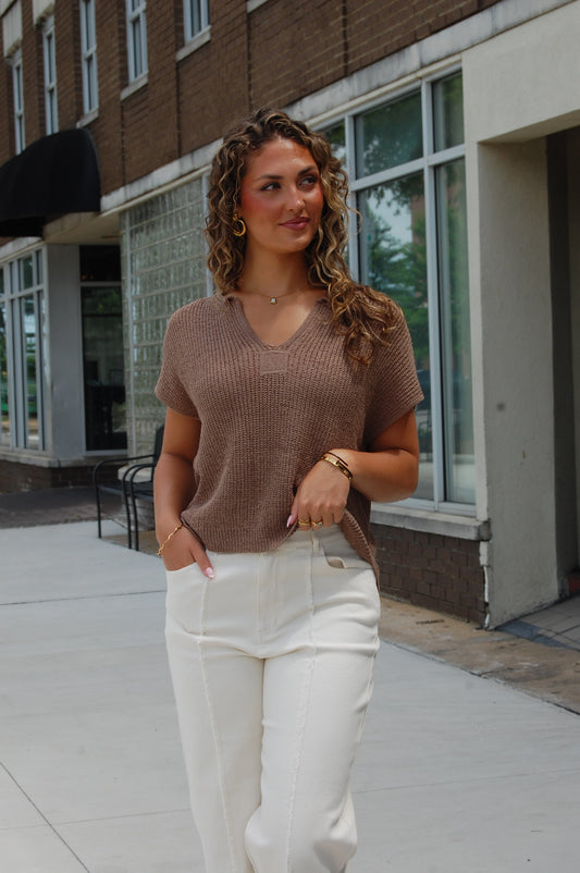 Split Knit Sweater
