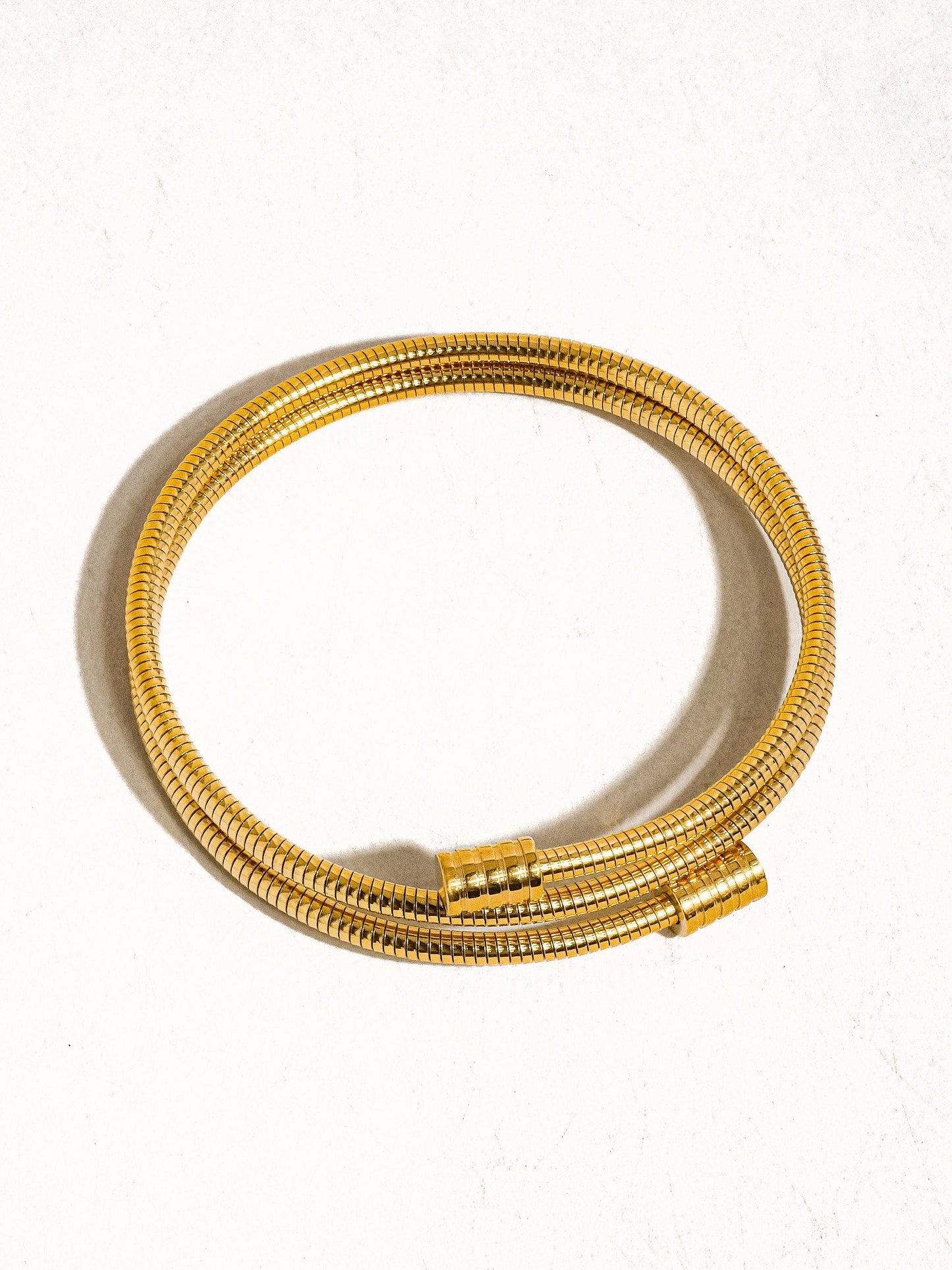 Round Snake Gold Chain Bracelet WP