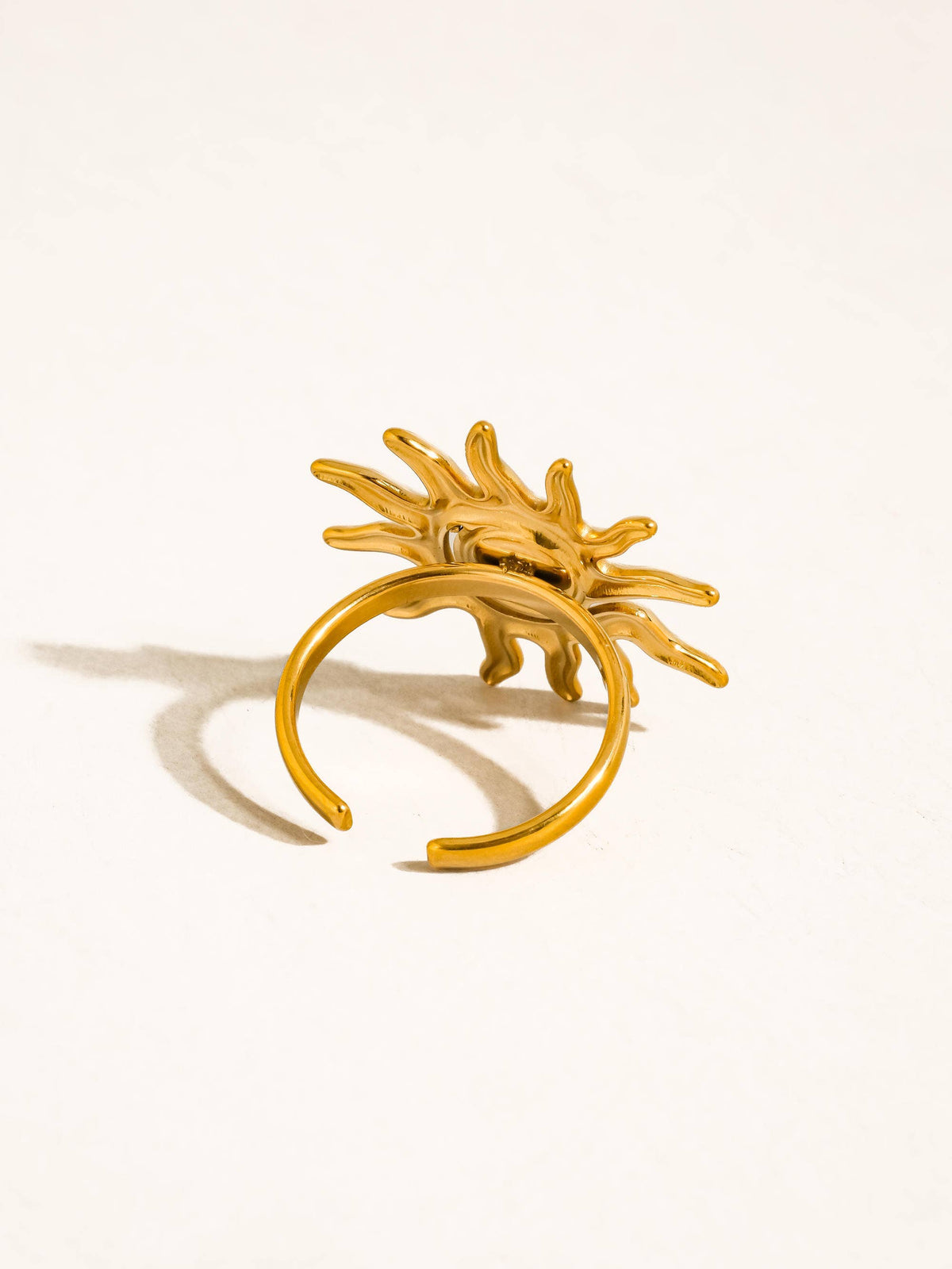 Hawthorne 18K Gold Non-Tarnish Tiger Eye Sun Ring