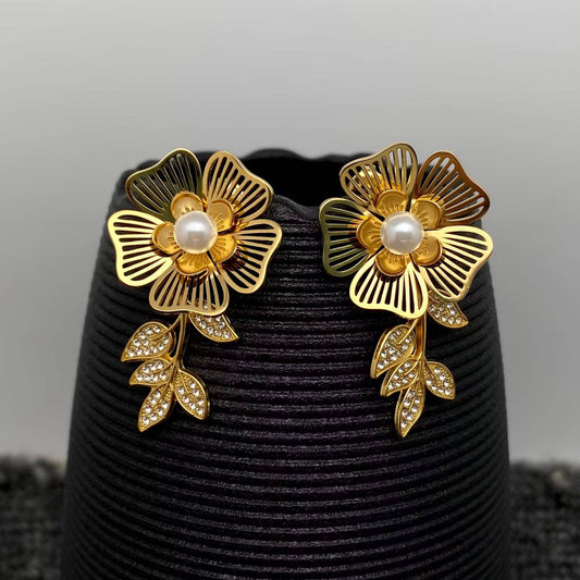 Flower Post Non-Tarnish Earrings