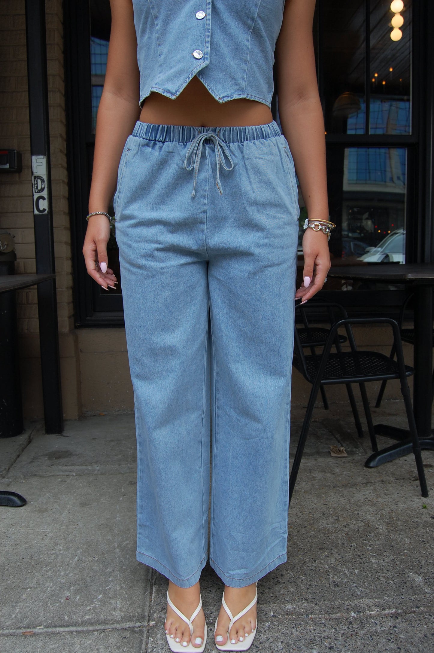 Denim Pant Set