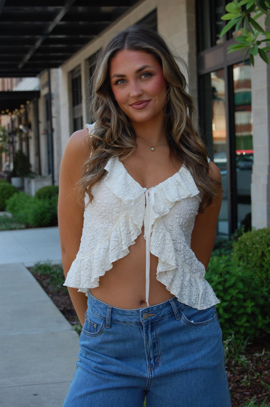 Cascade Ruffle Top