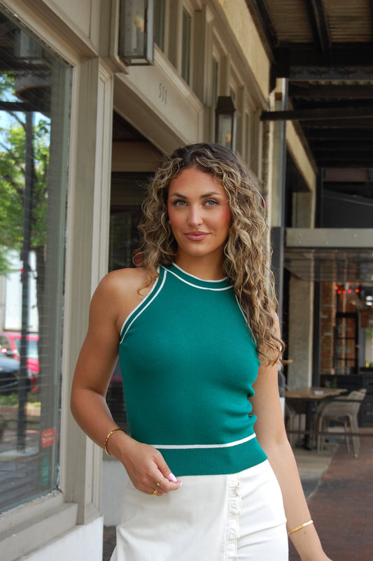 Contrast Stripe Top