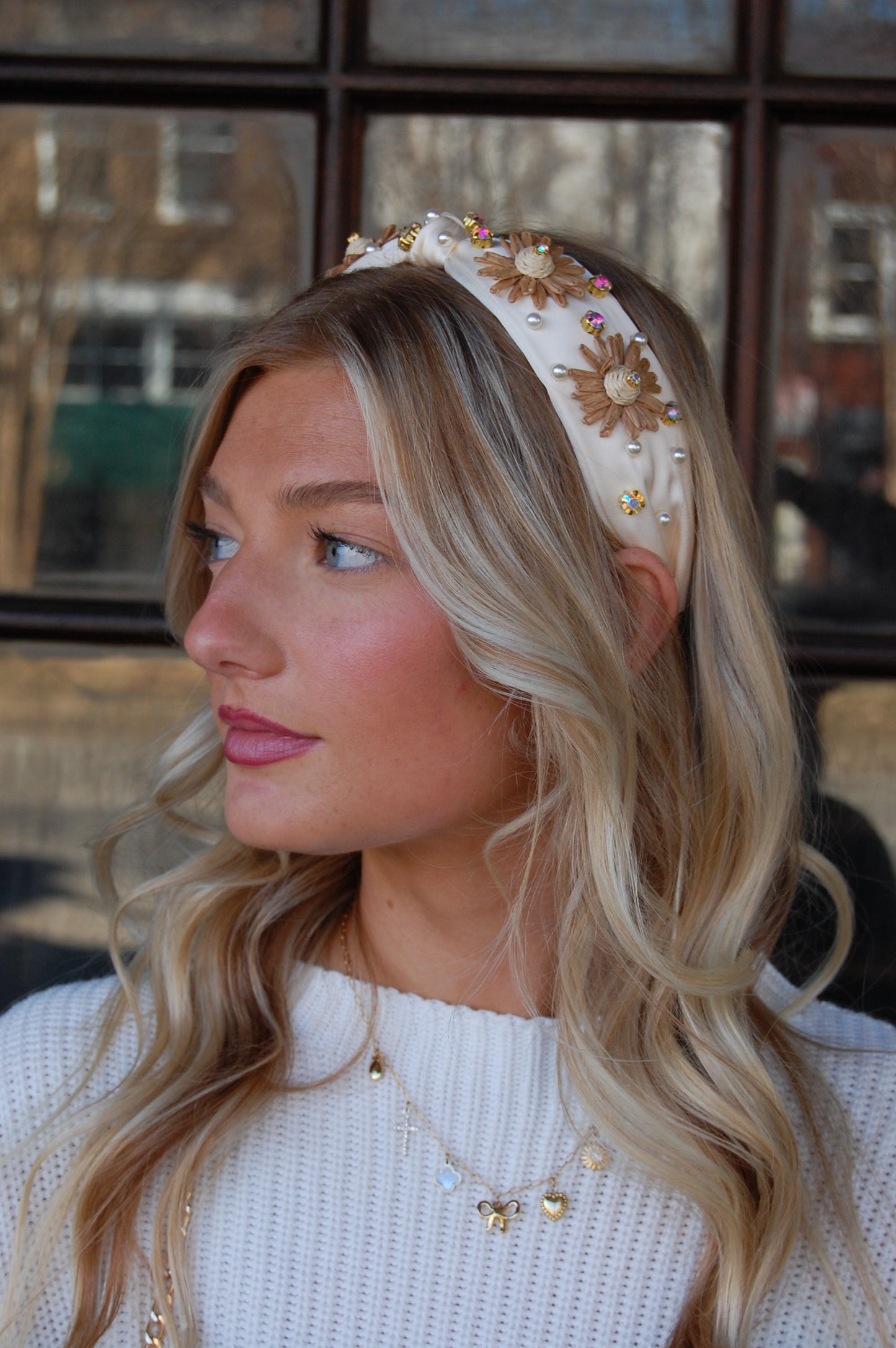 Rattan Flower Headband