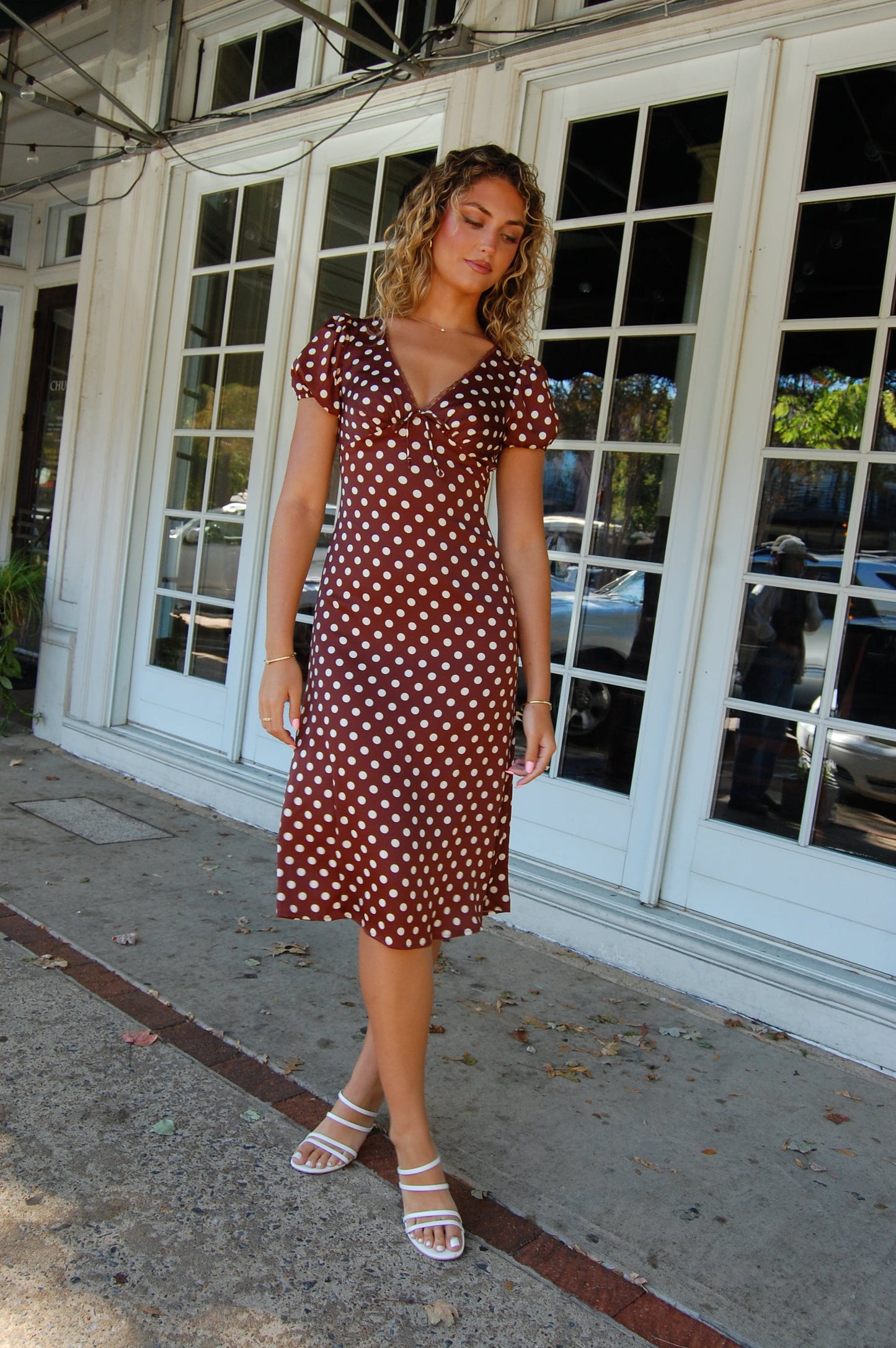 Polka Dot Midi Dress