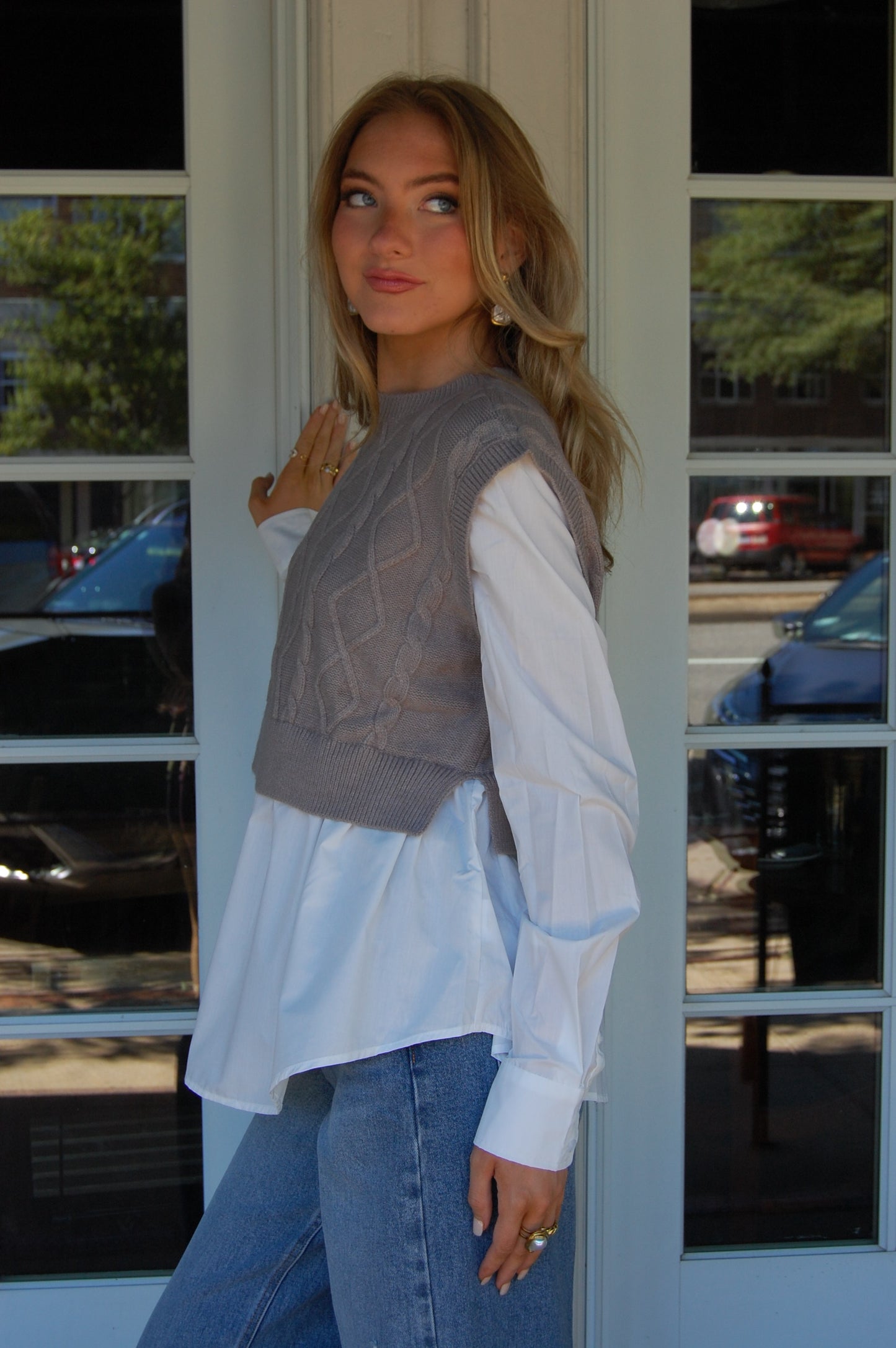 Layered Vest Blouse