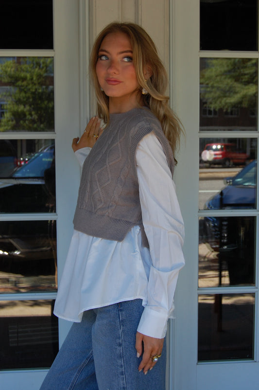 Layered Vest Blouse