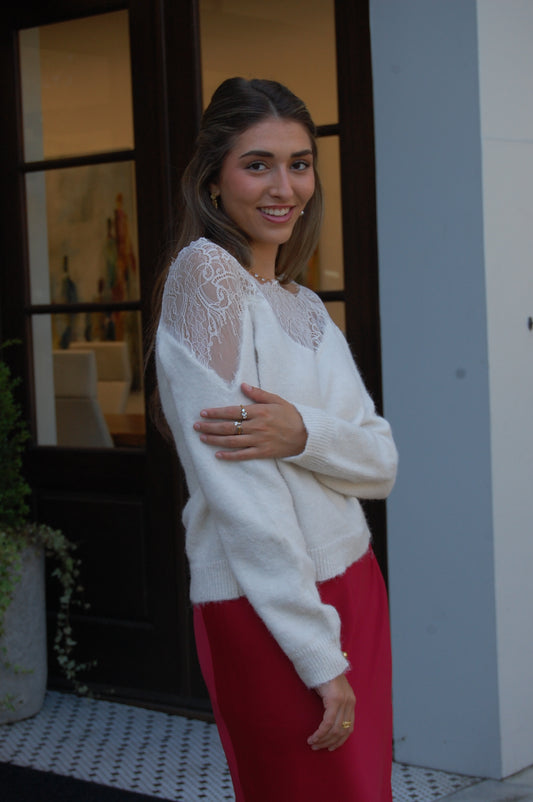 Lace Knit Pullover
