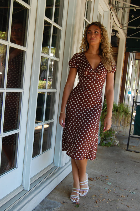 Polka Dot Midi Dress