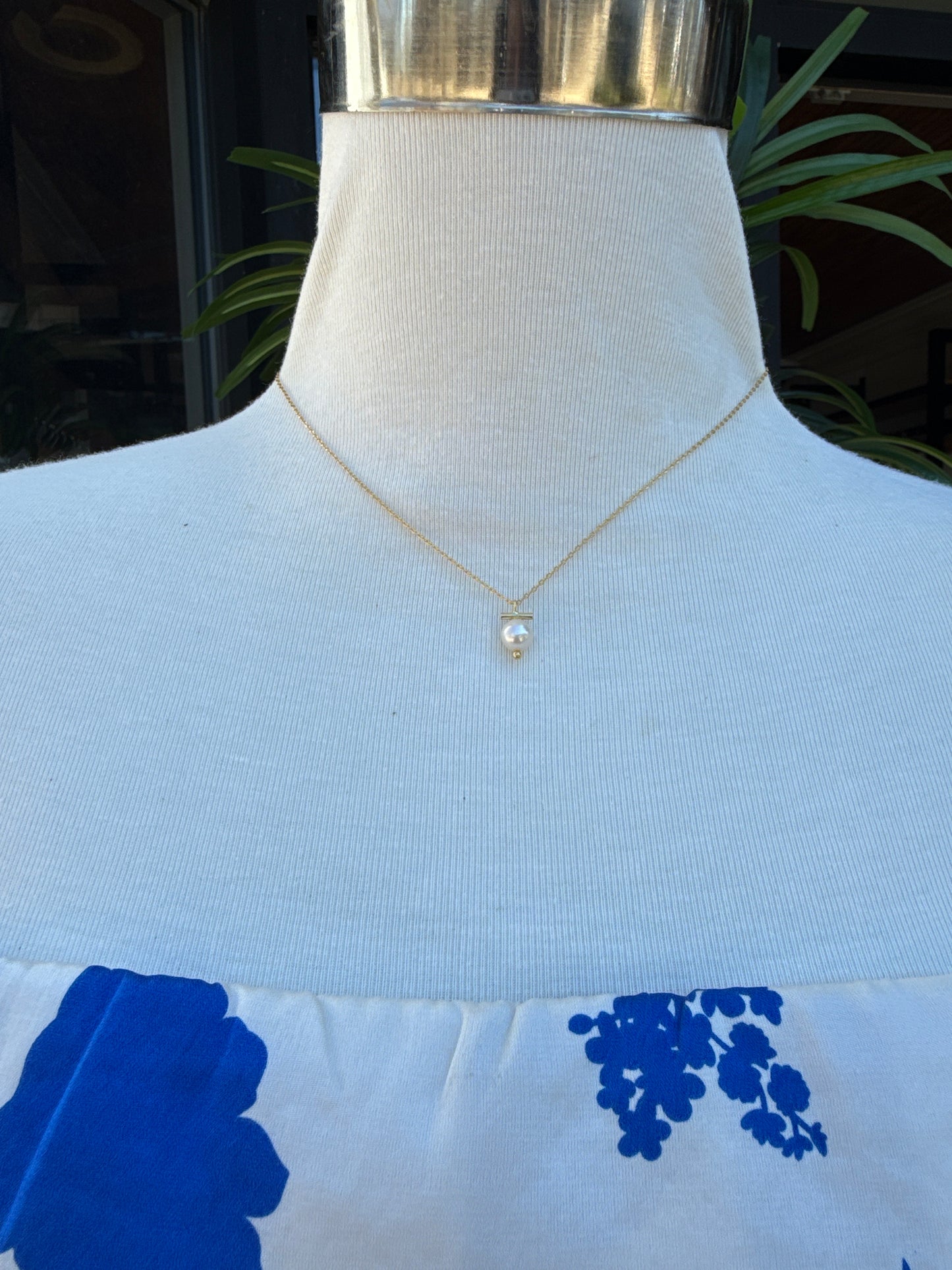 Bar Pearl Pendant
