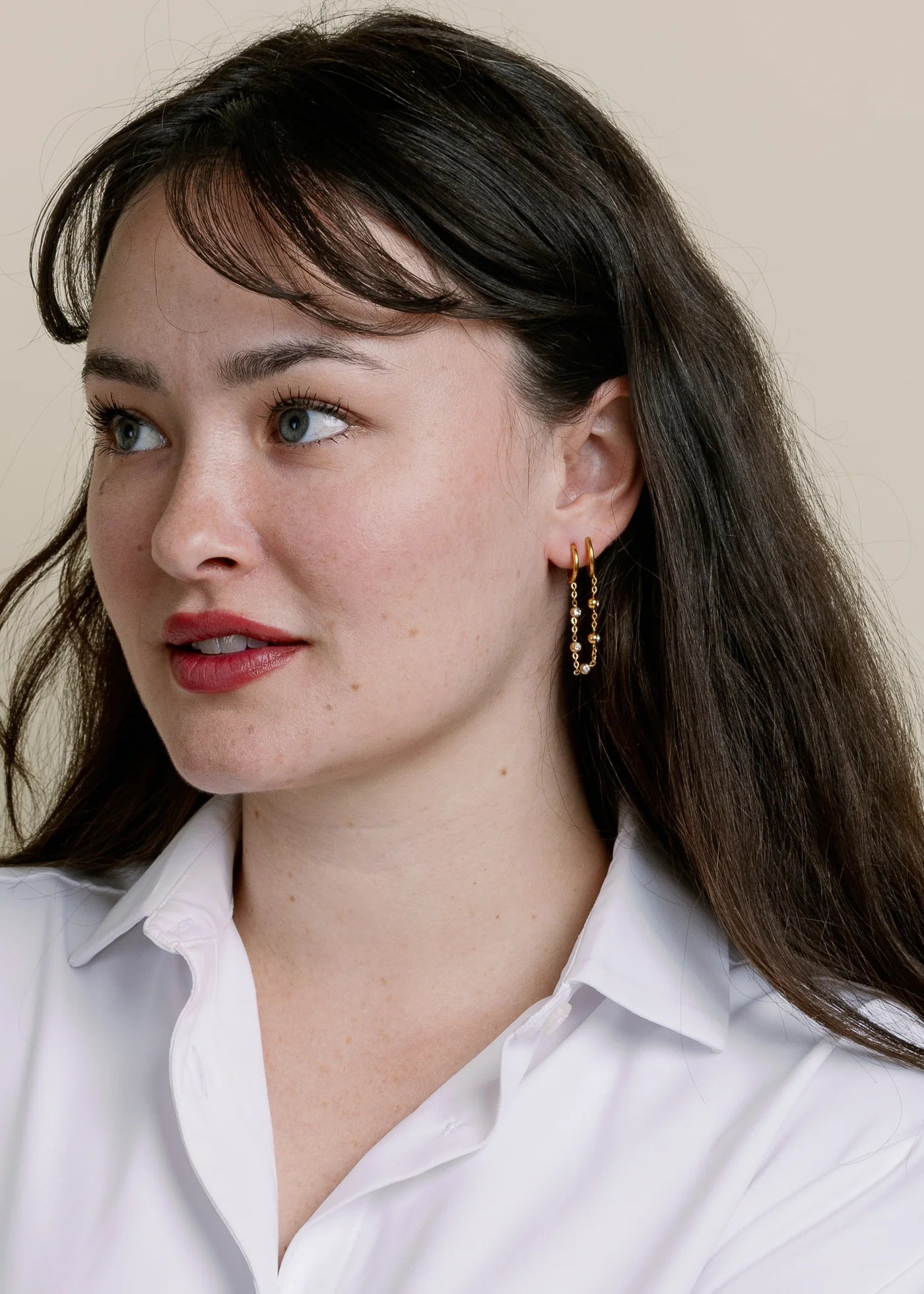 Non-Tarnish Double Earrings