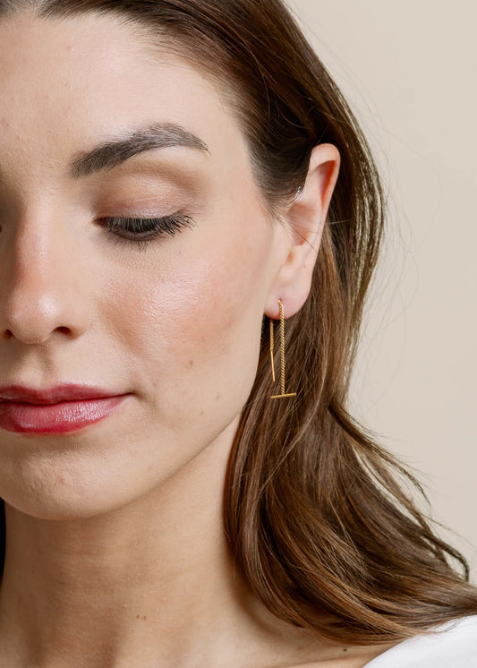 Non-Tarnish Thread Earrings