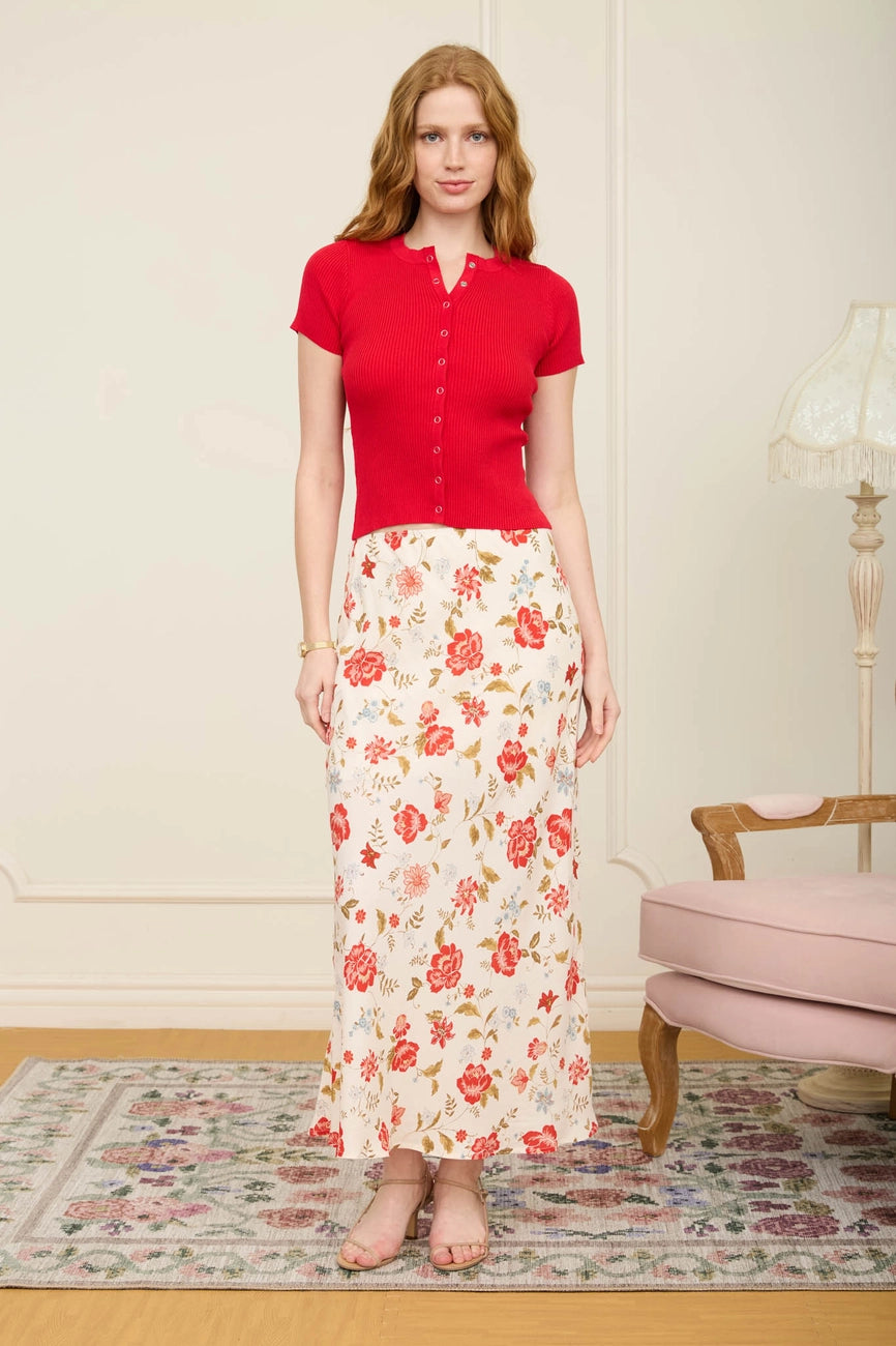 Floral Midi Skirt