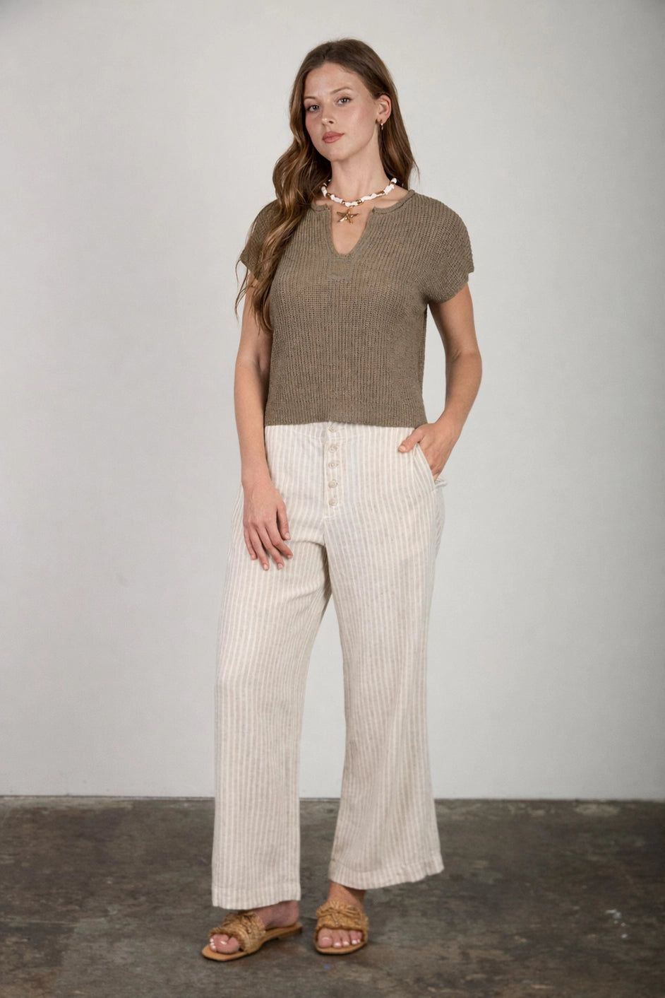 Split Knit Sweater