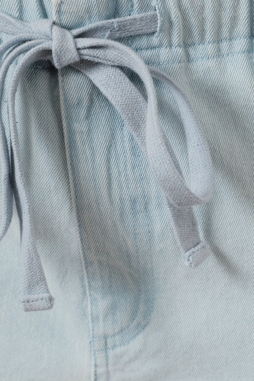 Twill Washed Wide Pants