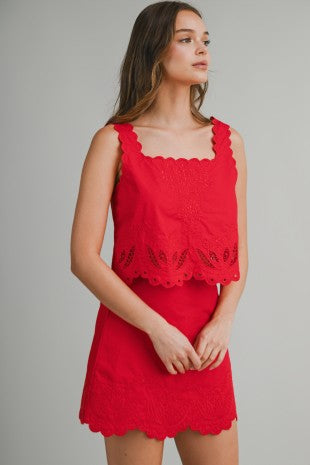 Embroidered Skirt Set