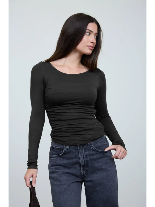 Ruched Long Sleeve Top