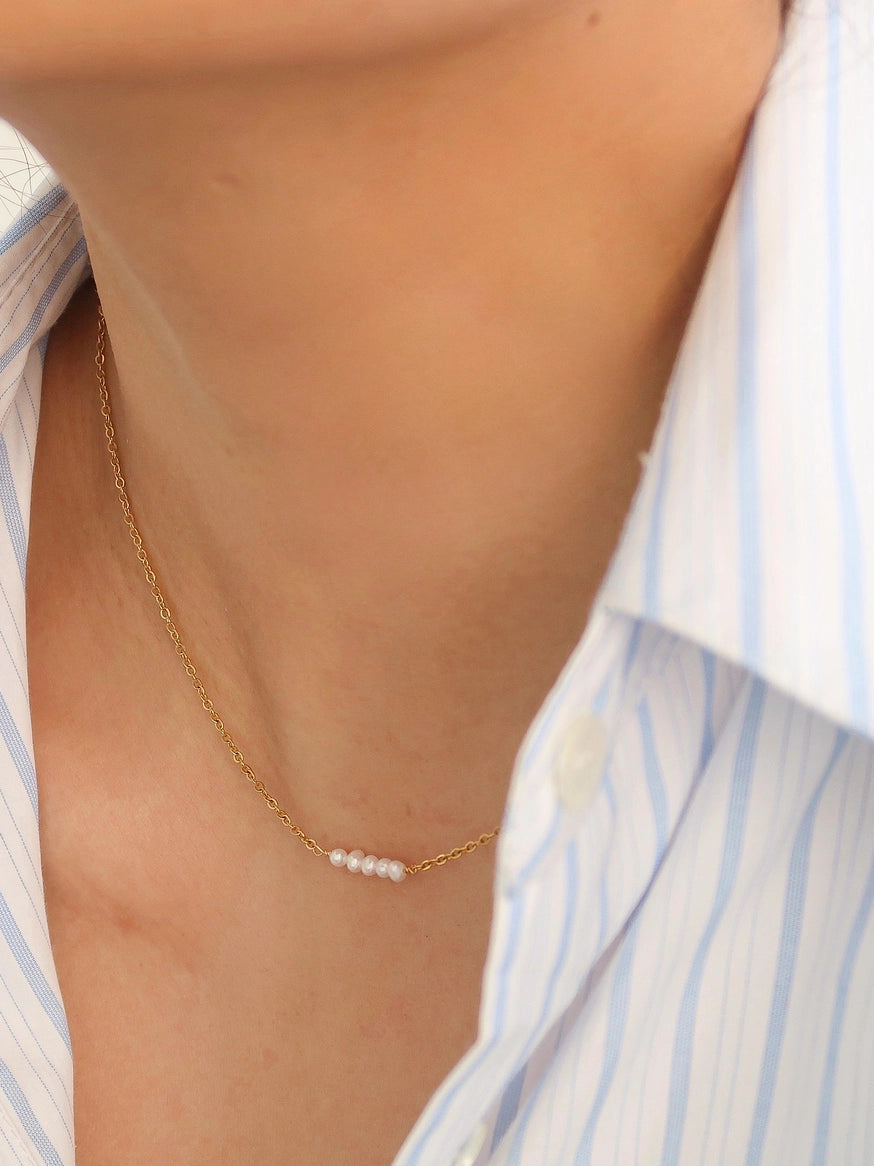 Non-Tarnish Petite Pearl Choker