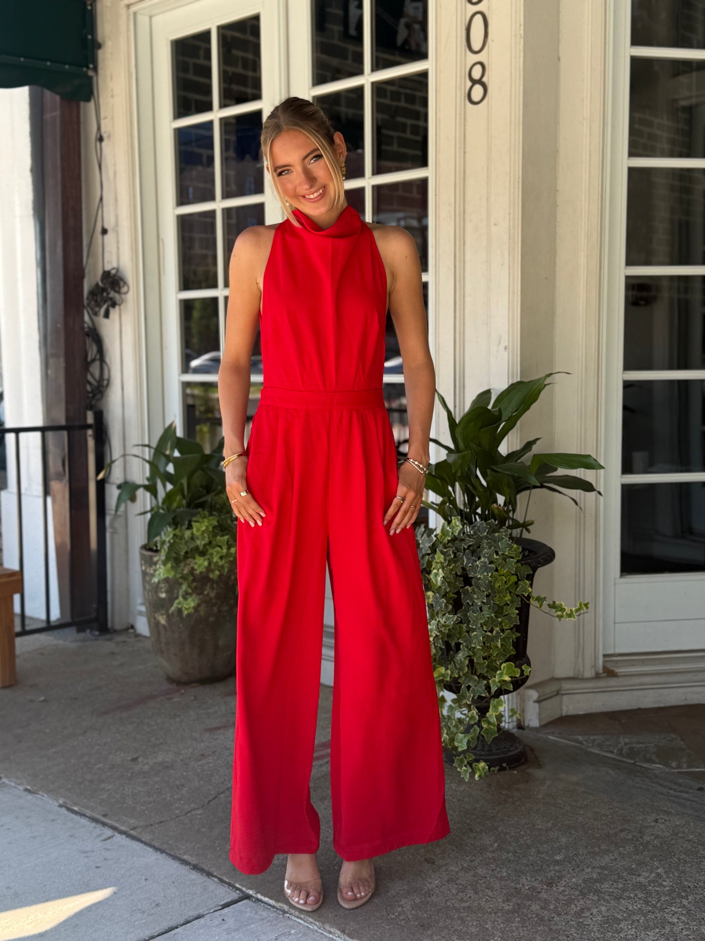 Cowl Neck Jumpsuit