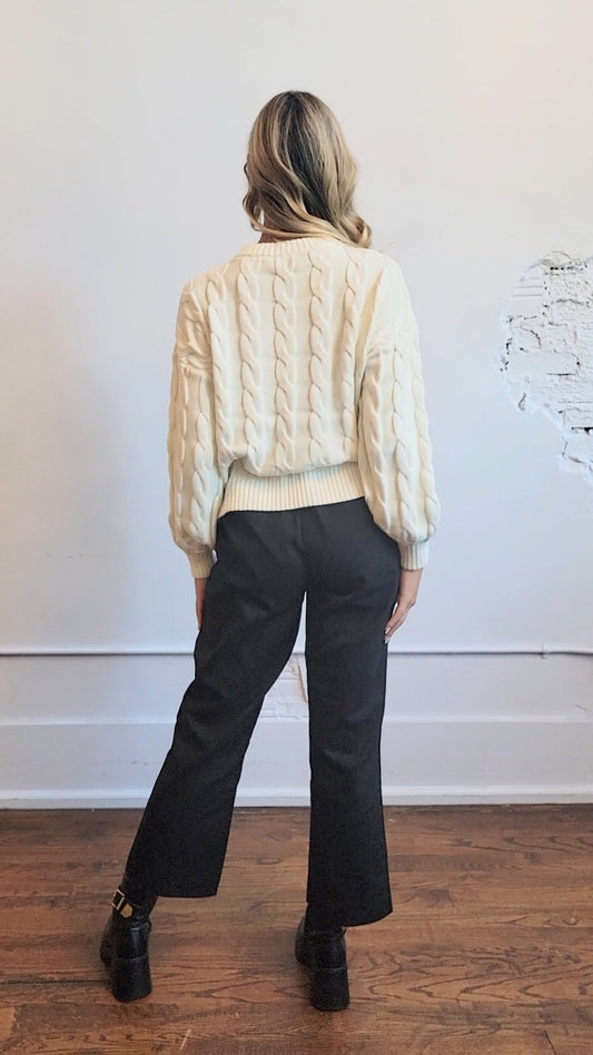 “Ho Ho” Cable Pullover