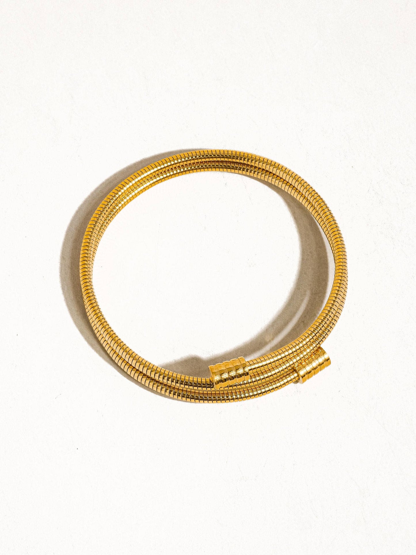 Round Snake Gold Chain Bracelet WP