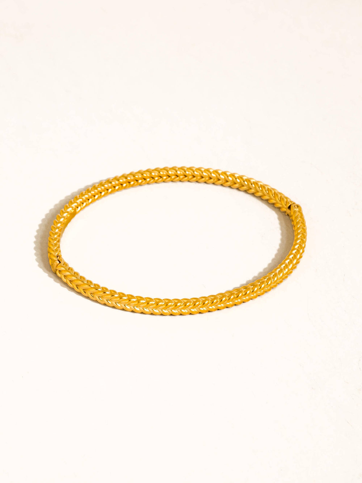 Collins 18K Gold Non-Tarnish Textured Bangle Bracelet