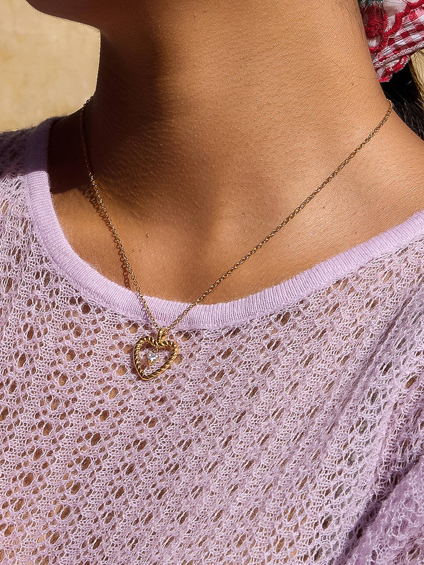 Freya Non-Tarnish CZ Heart Drop Necklace