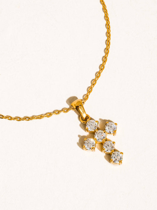 Raimon 18K Gold Non-Tarnish Cross Necklace