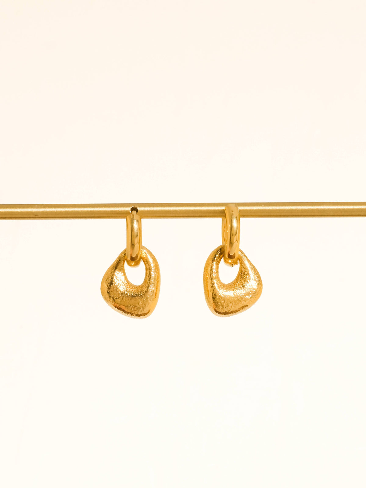Non-Tarnish Modern Textured Earrings