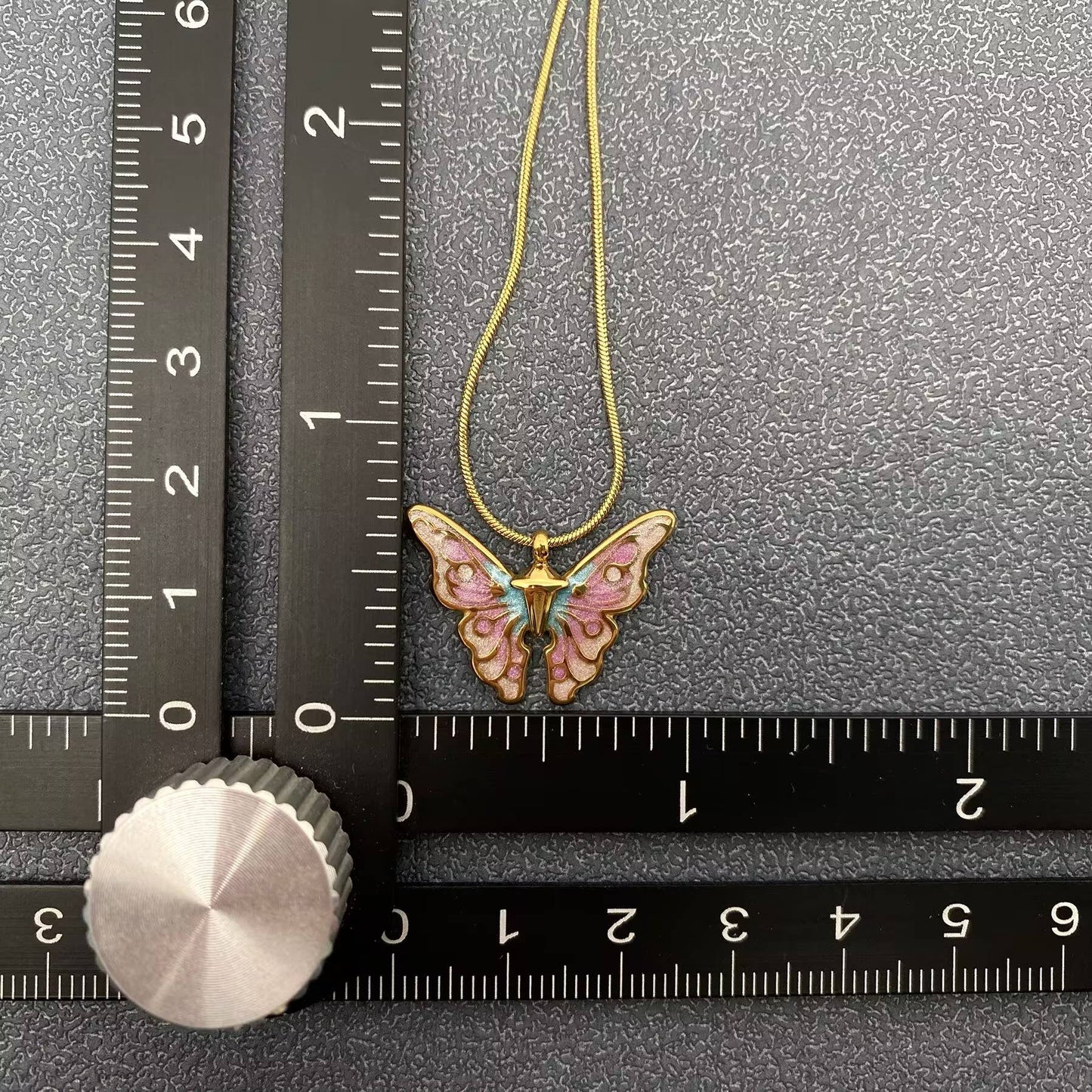 Butterfly Charm 18K Gold Plated S.Steel Necklace
