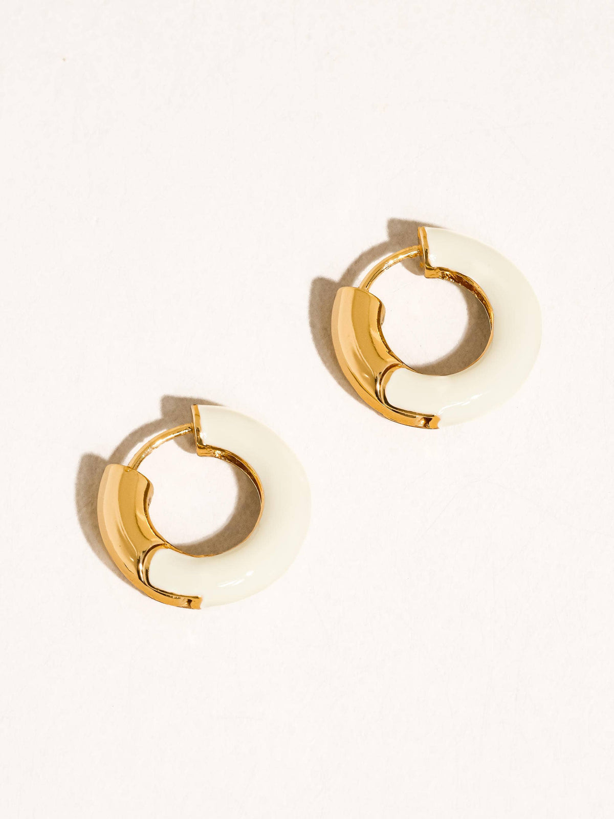 Non Tarnish Vintage Enamel Hoops