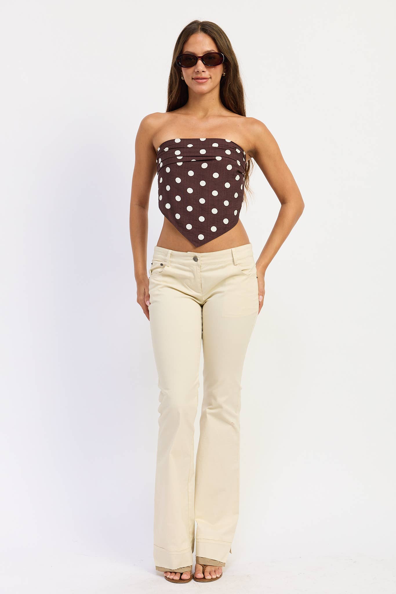 Polka Dot Scarf Top
