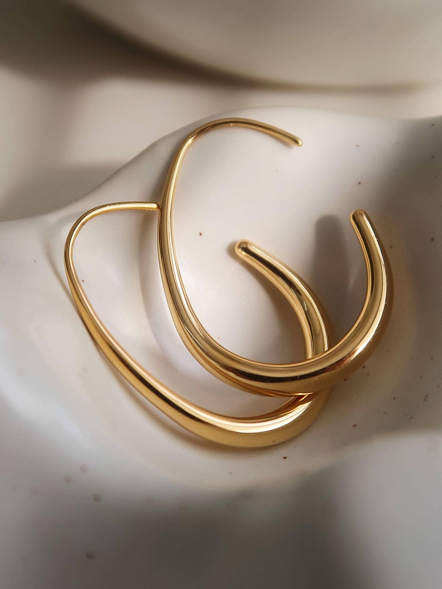 Non-Tarnish Open Hoop Earrings